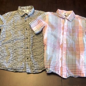 Boys button down short sleeve shirt lot. Size 8